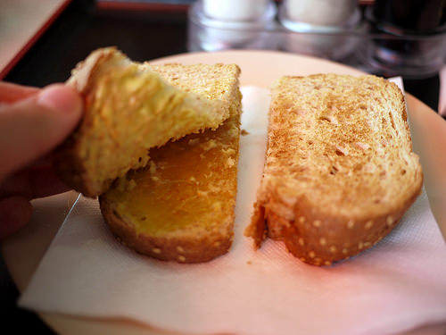 Kaya toast innards - butter and kaya