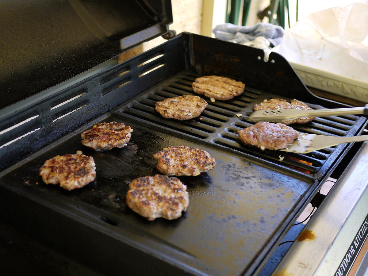 Burgers on the barbecue