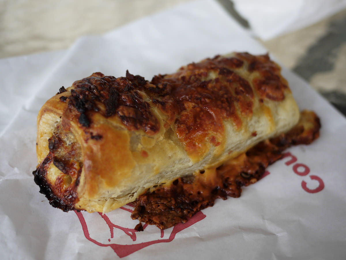 Cheese and bacon sausage roll