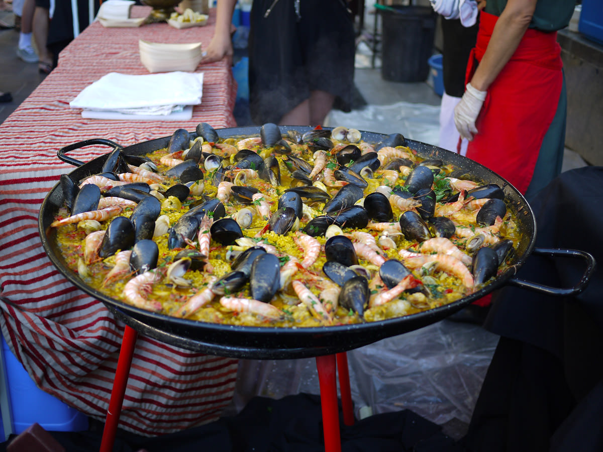 Paella is almost ready