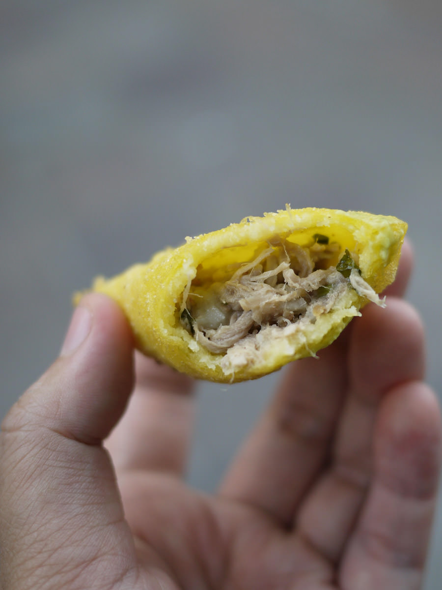 Marcelita's pork and lime empanada - innards