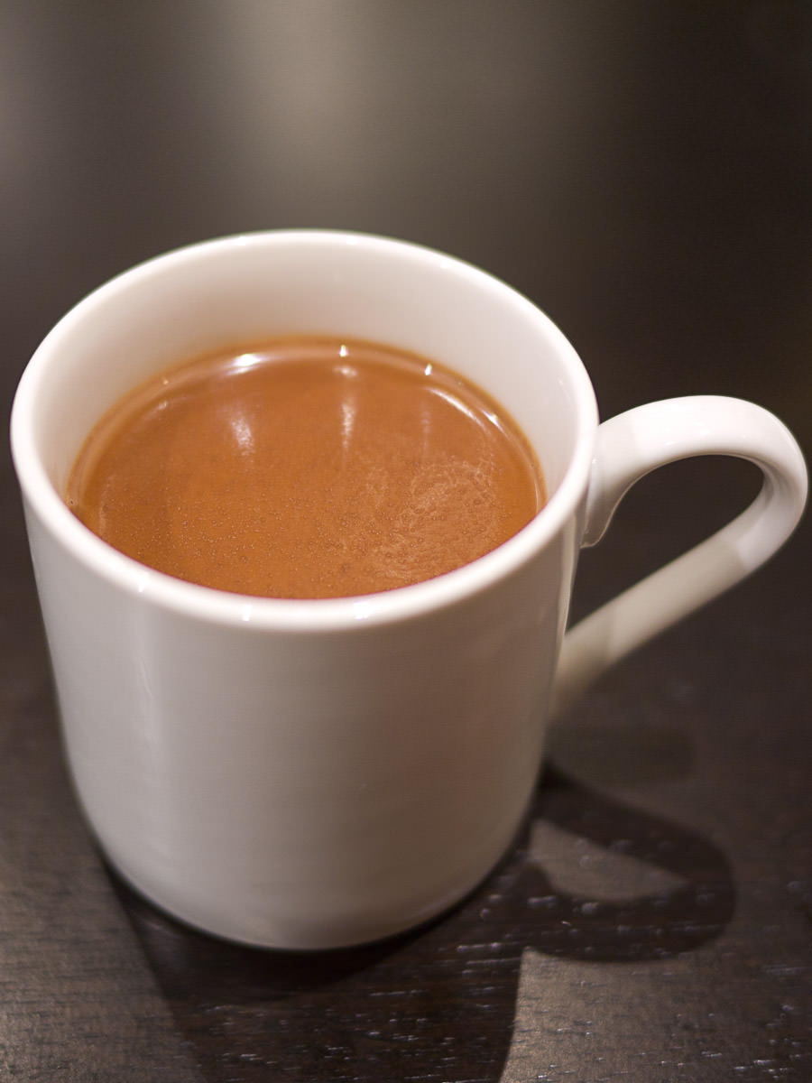 Mini cup of Belgian hot chocolate