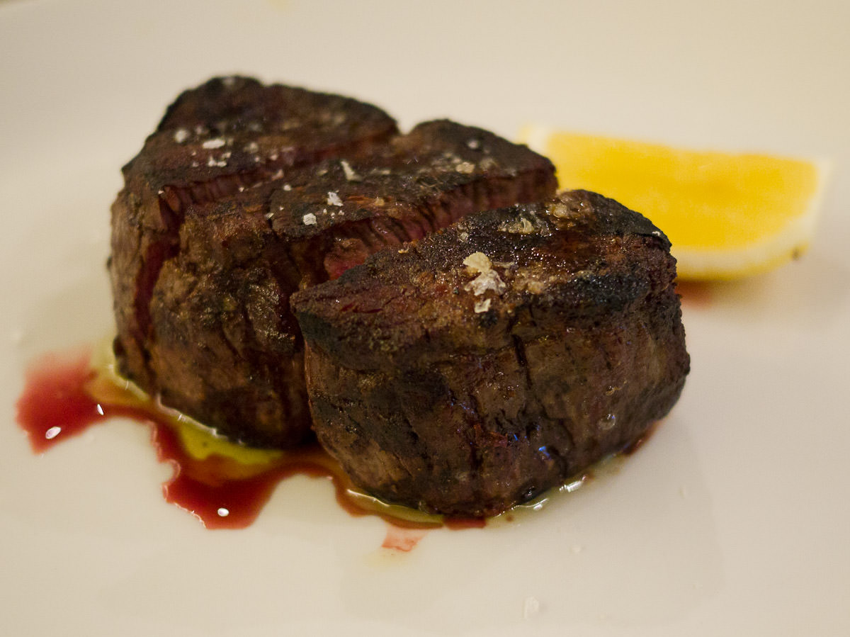 Cape Grim dry aged 36-month old grass fed fillet steak (250g, AU$55)