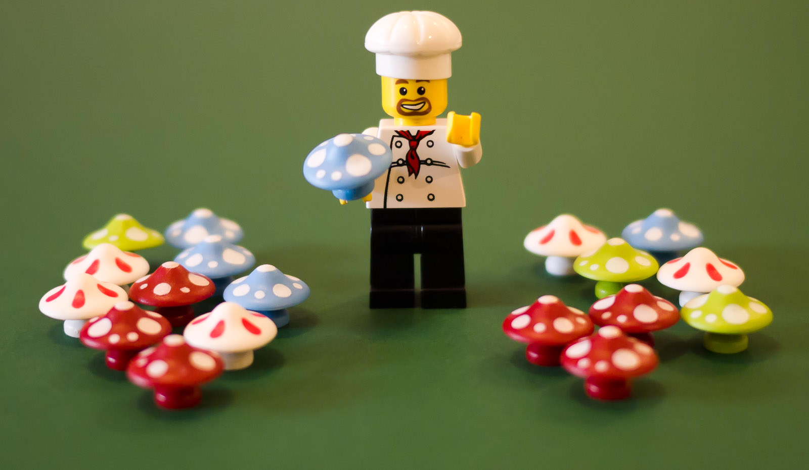 LEGO chef with mushrooms: July is Mushroom Mania month