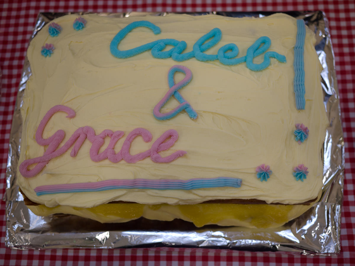 Baptism cake for Caleb and Grace