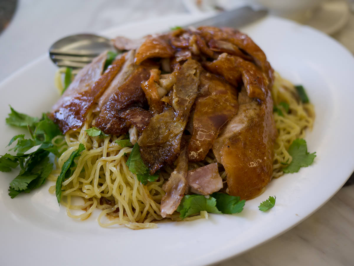 Roast duck (boneless) noodles, dry style