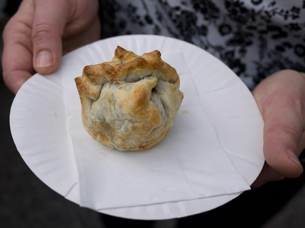 Wild mushroom and truffle pie from Creative Catering