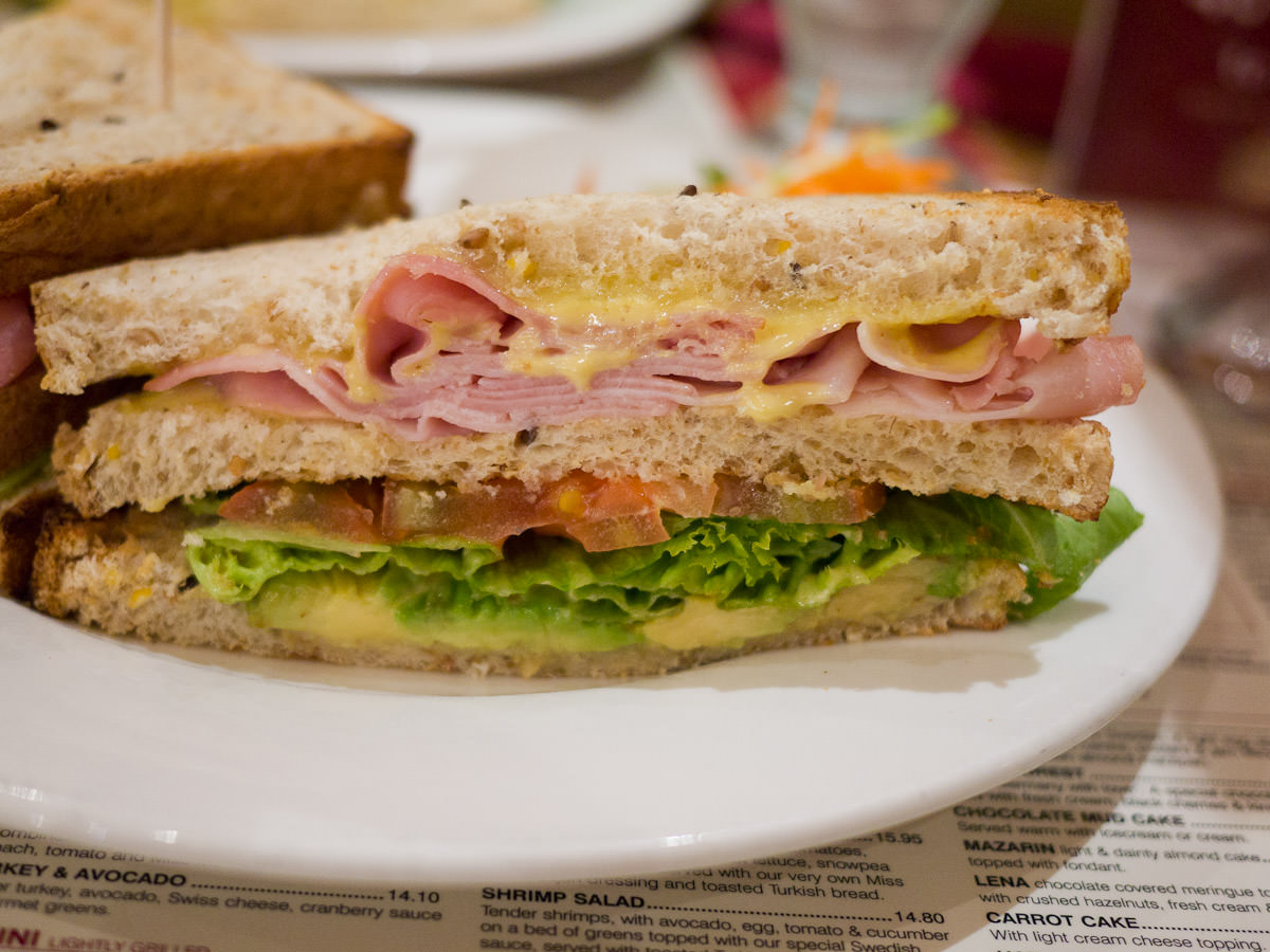 Lund club sandwich close-up