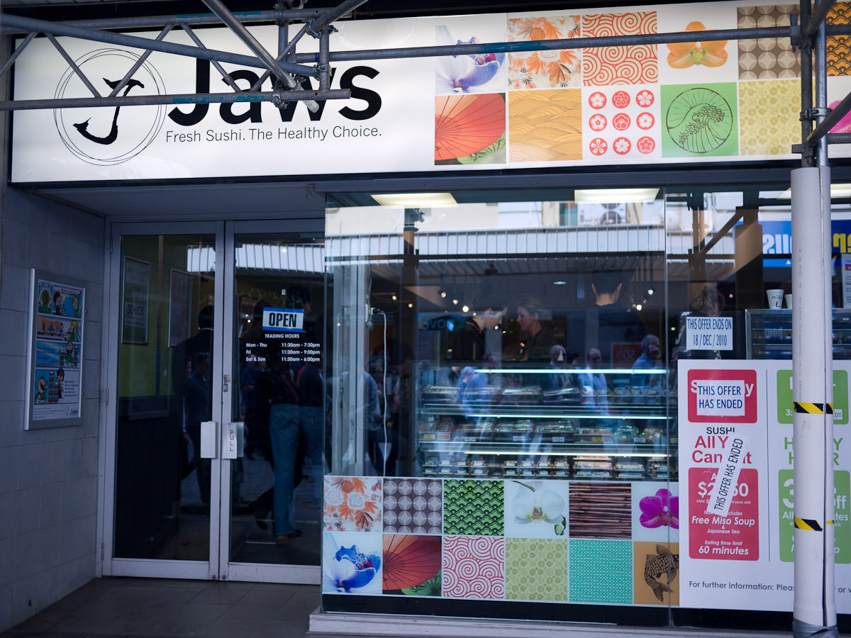Jaws Sushi, Hay St Mall, Perth - frontage