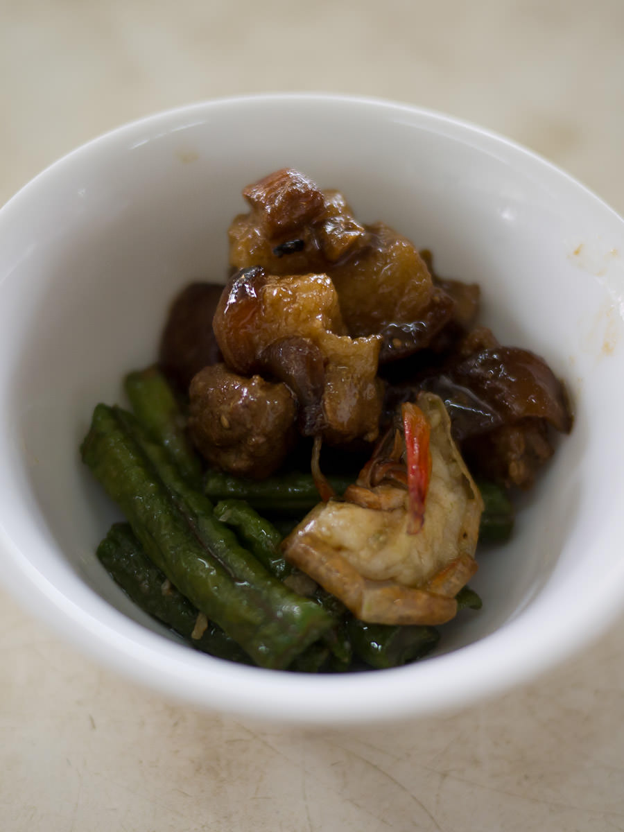 Pork and snake beans with prawns from Patz Dayak Home Cook Special