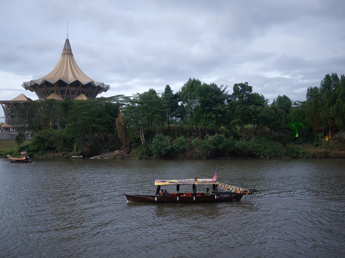 Boats on the Sarawak River