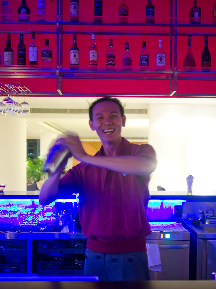 Barman at Déjà Vu, Hotel Pullman Kuching
