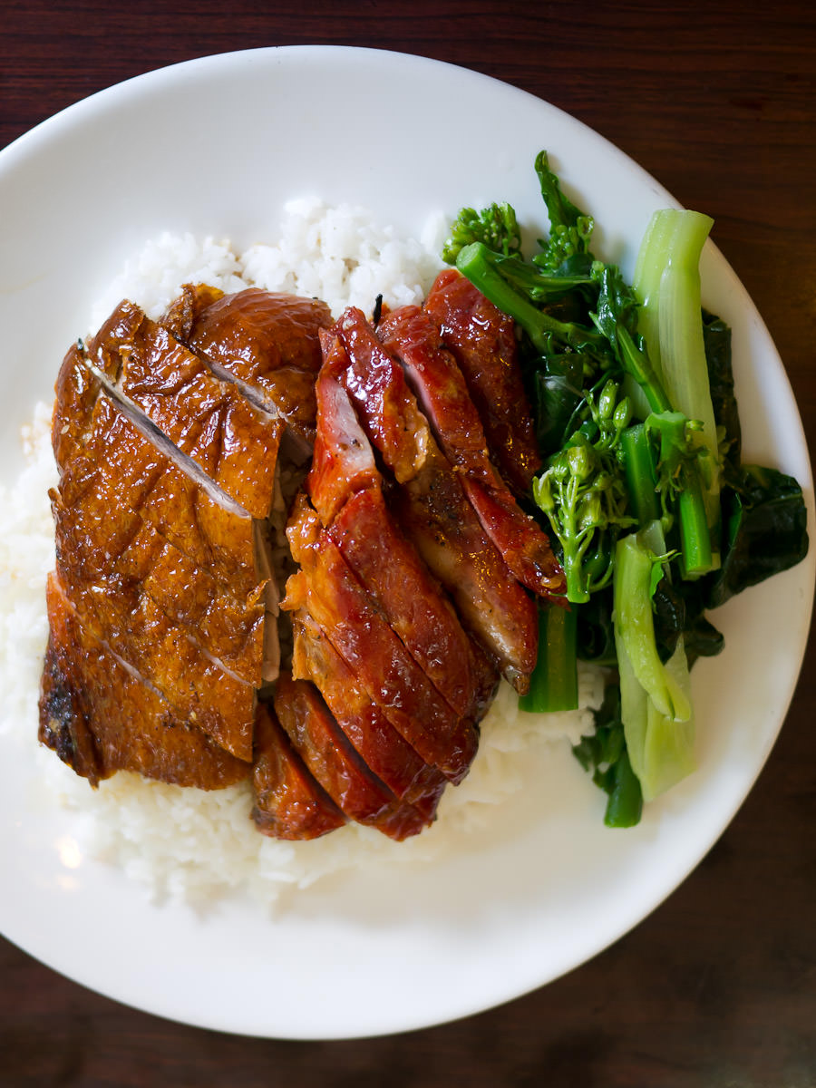 BBQ pork and roast duck with rice (AU$14)