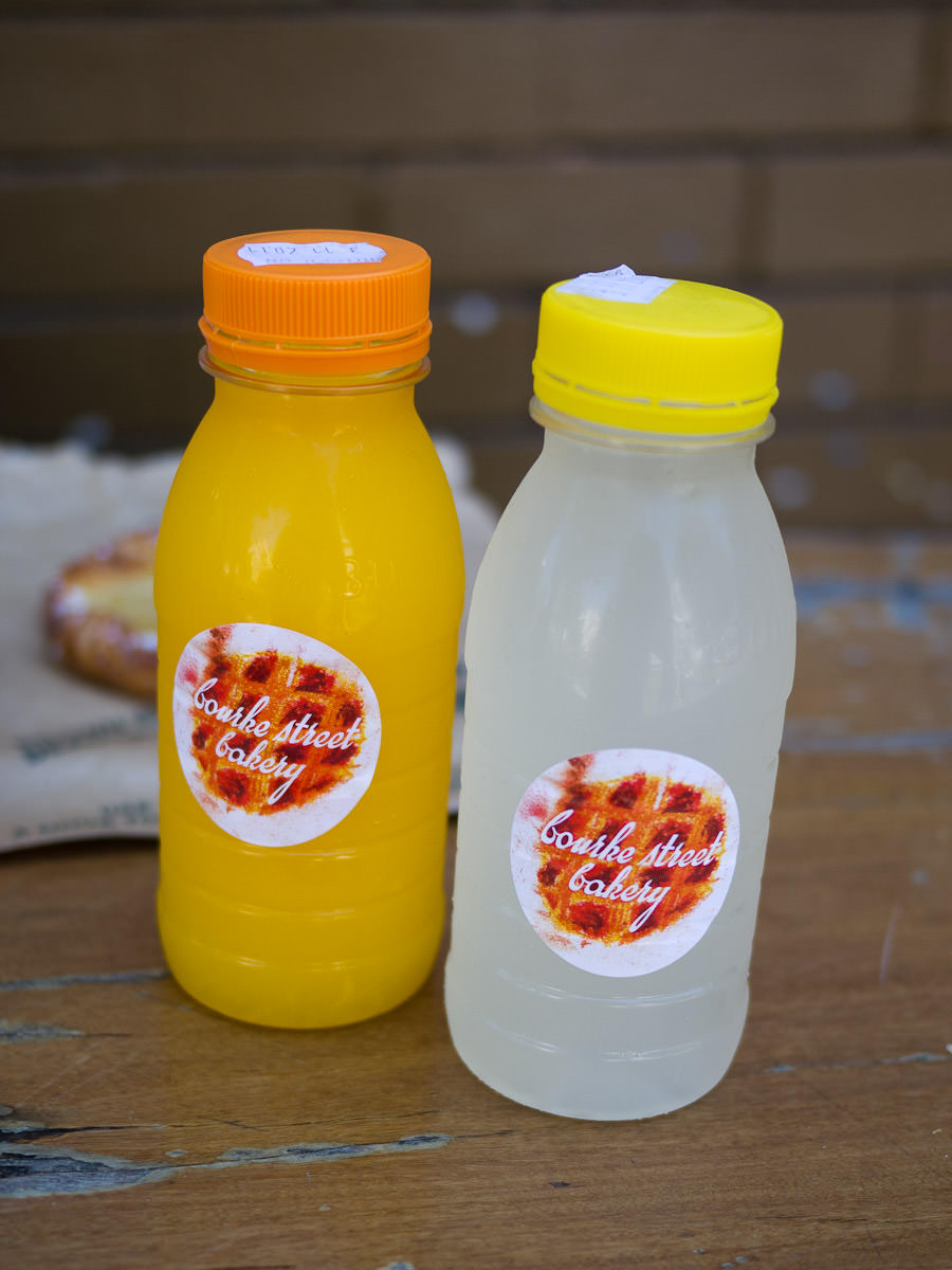 Fresh orange juice and lemon juice