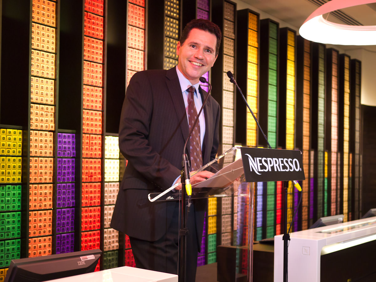 Renaud Tinel, General Manager, Nespresso Oceania addresses the guests