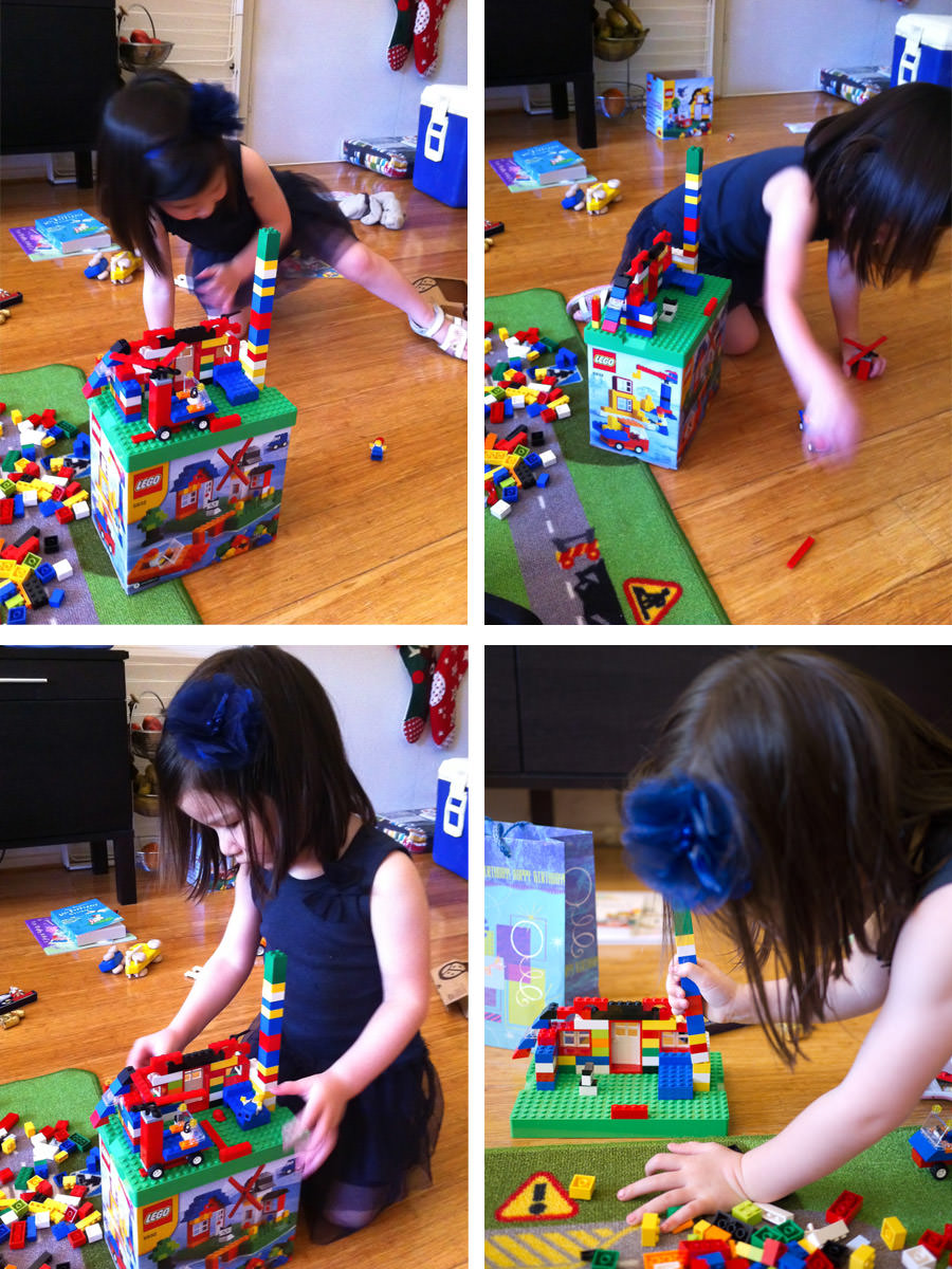 Zoe plays LEGO