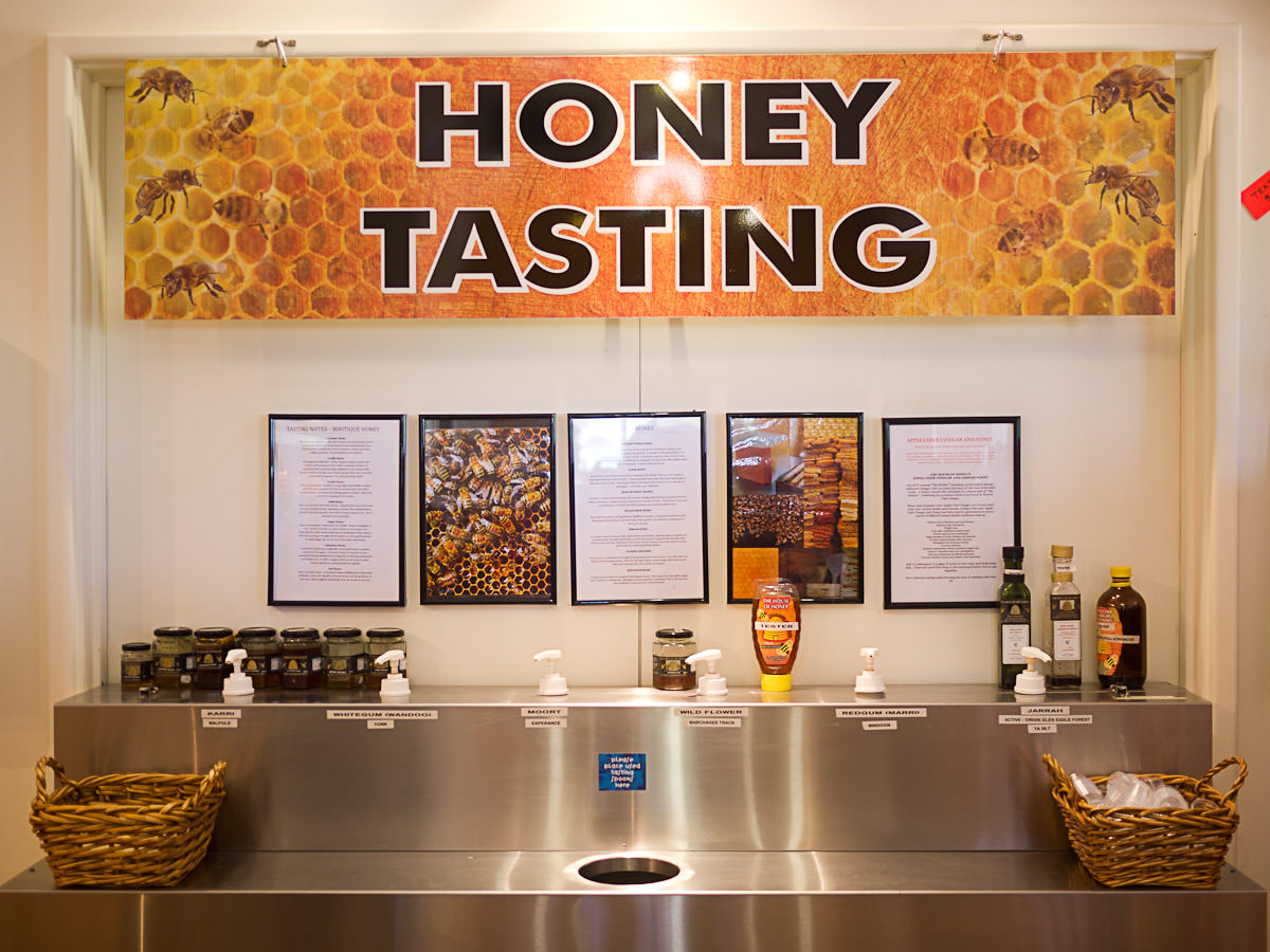 Honey tasting station