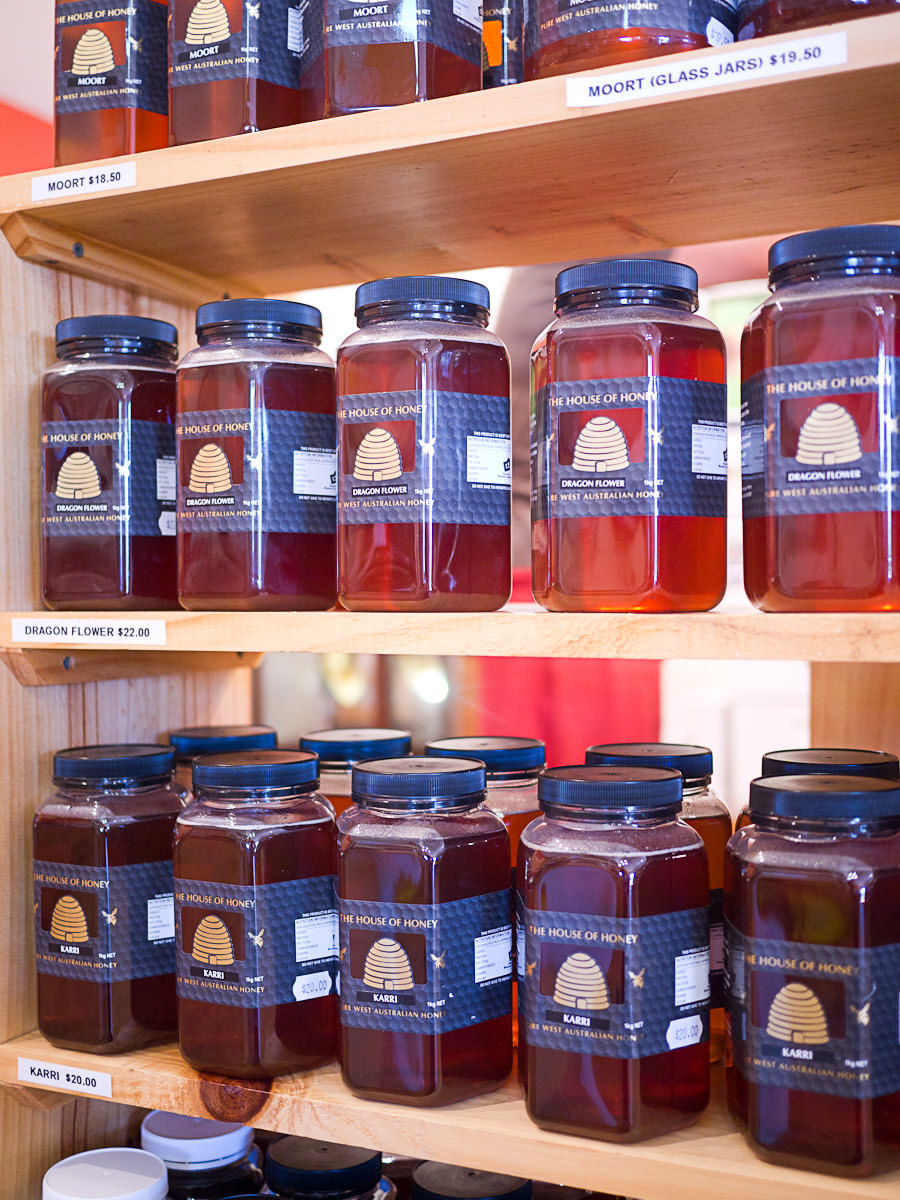 Jars of honey for sale. Smaller ones are available too