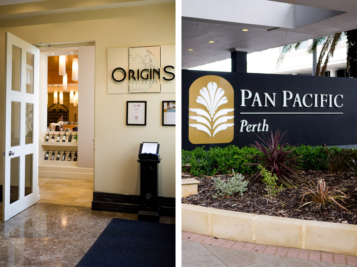 Origins Restaurant at the Pan Pacific Hotel, Perth