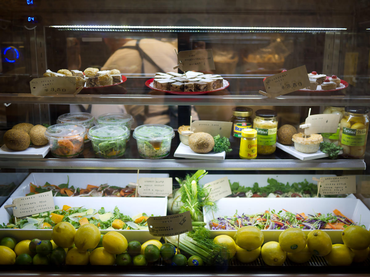 Salads on display