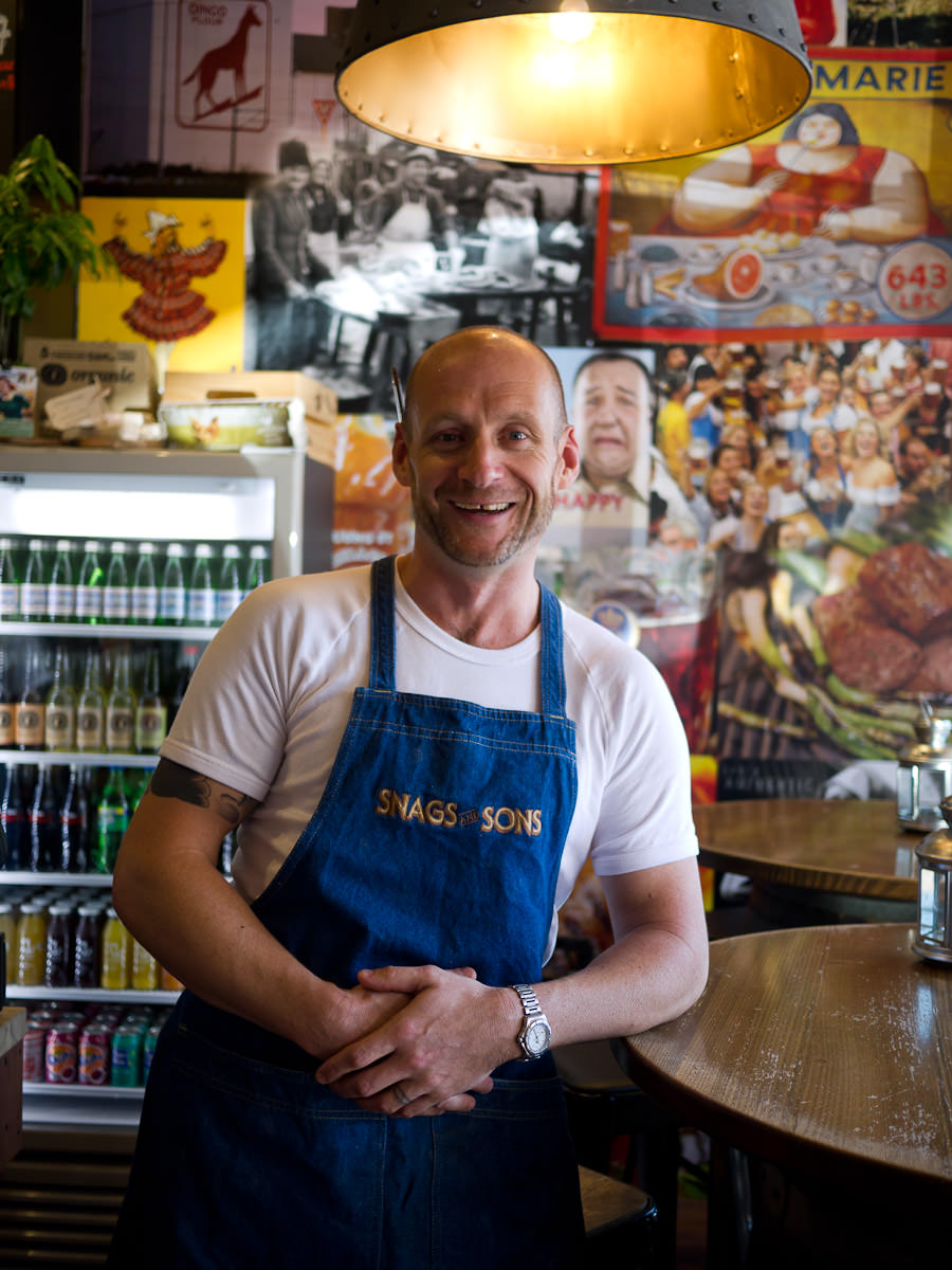 Chef-owner of Snags and Sons Justin Bell