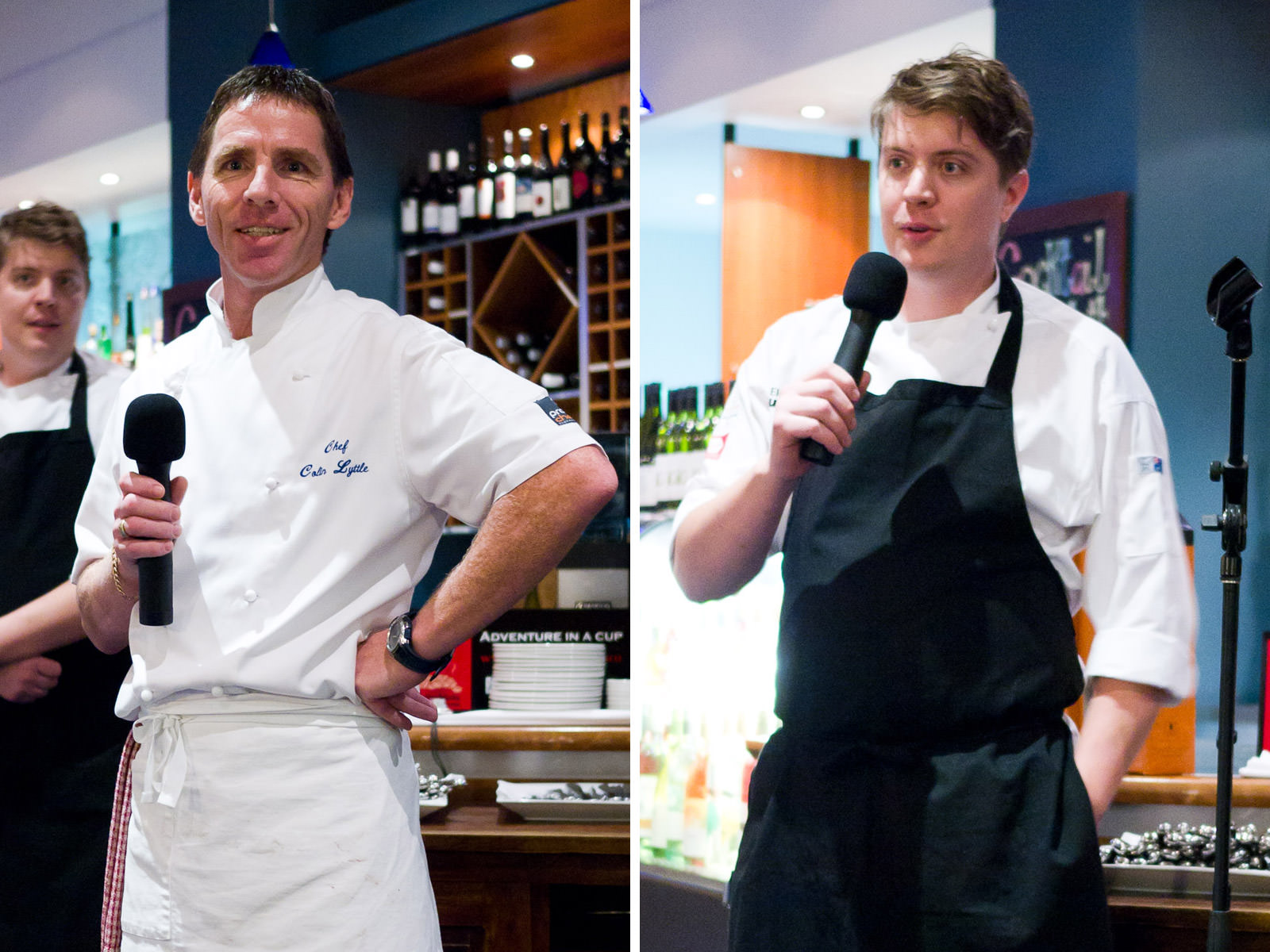 L-R: Chefs Colin Lyttle and Richard Ousby introduce the meal