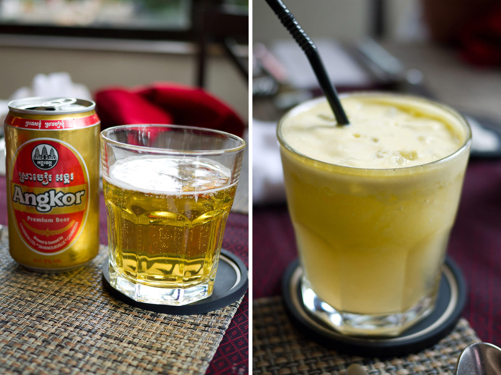 Angkor Beer and Lolita (apple, ginger, lemongrass, wild honey)