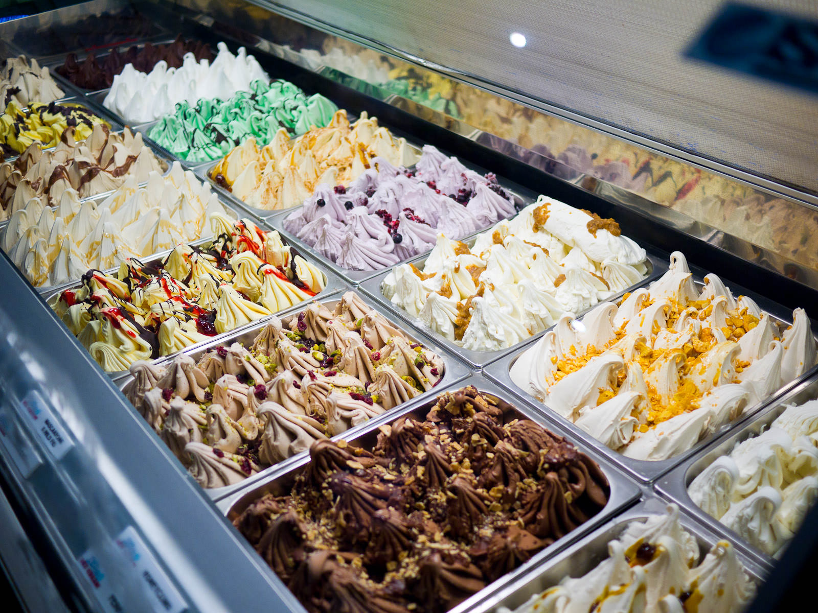 Ice cream on display