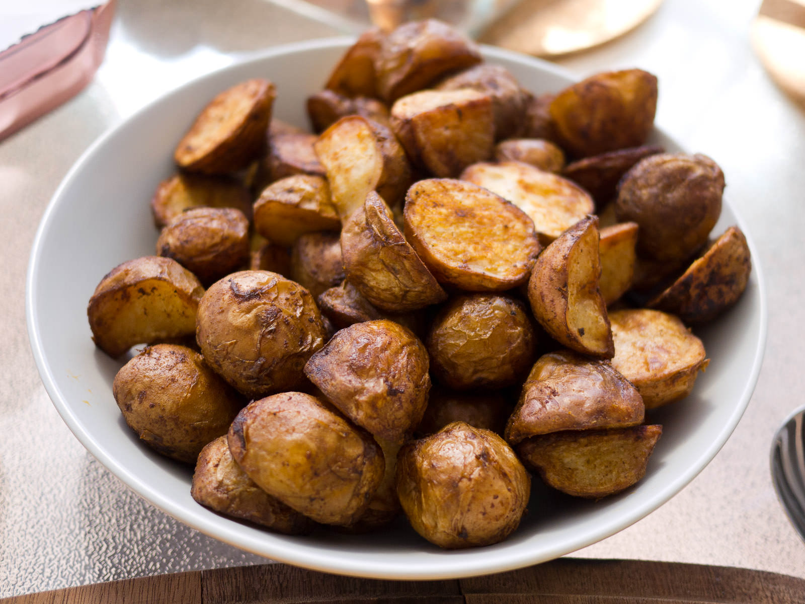 Roasted homegrown potatoes