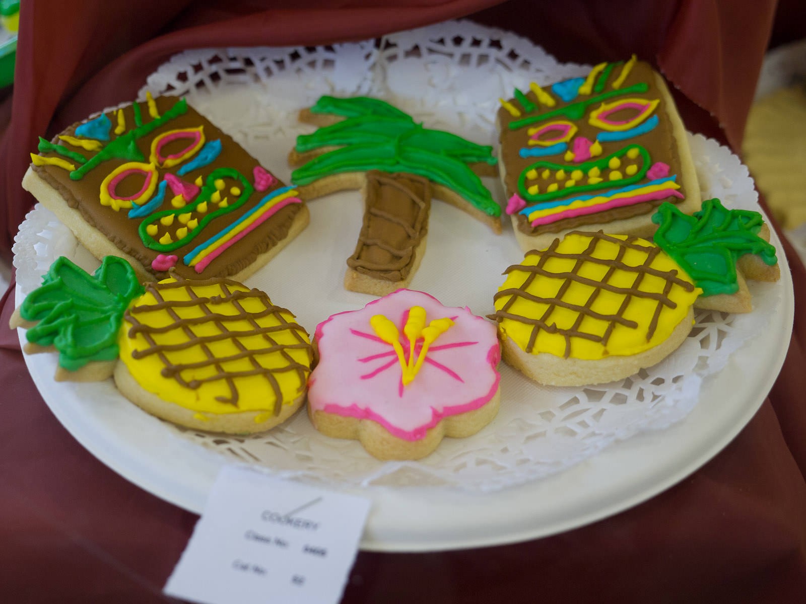 Tiki themed biscuits