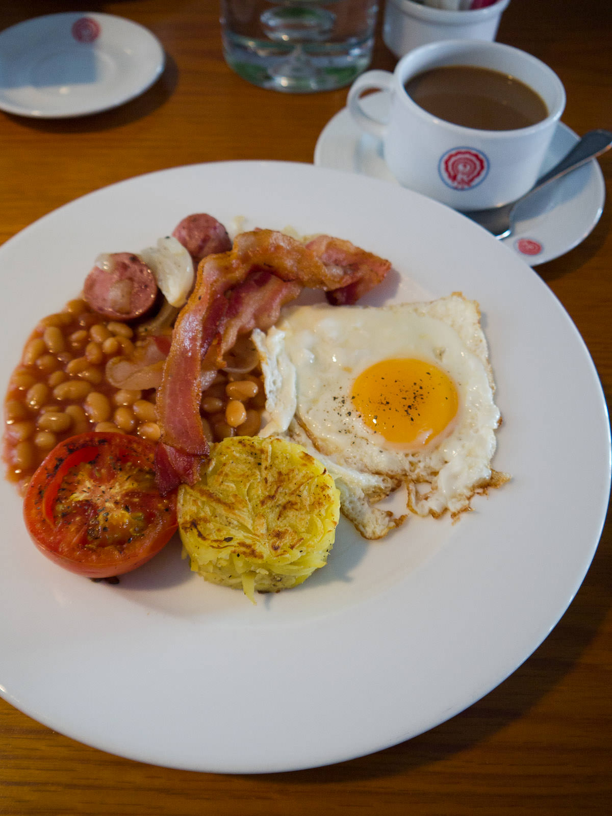 Fry-up and coffee
