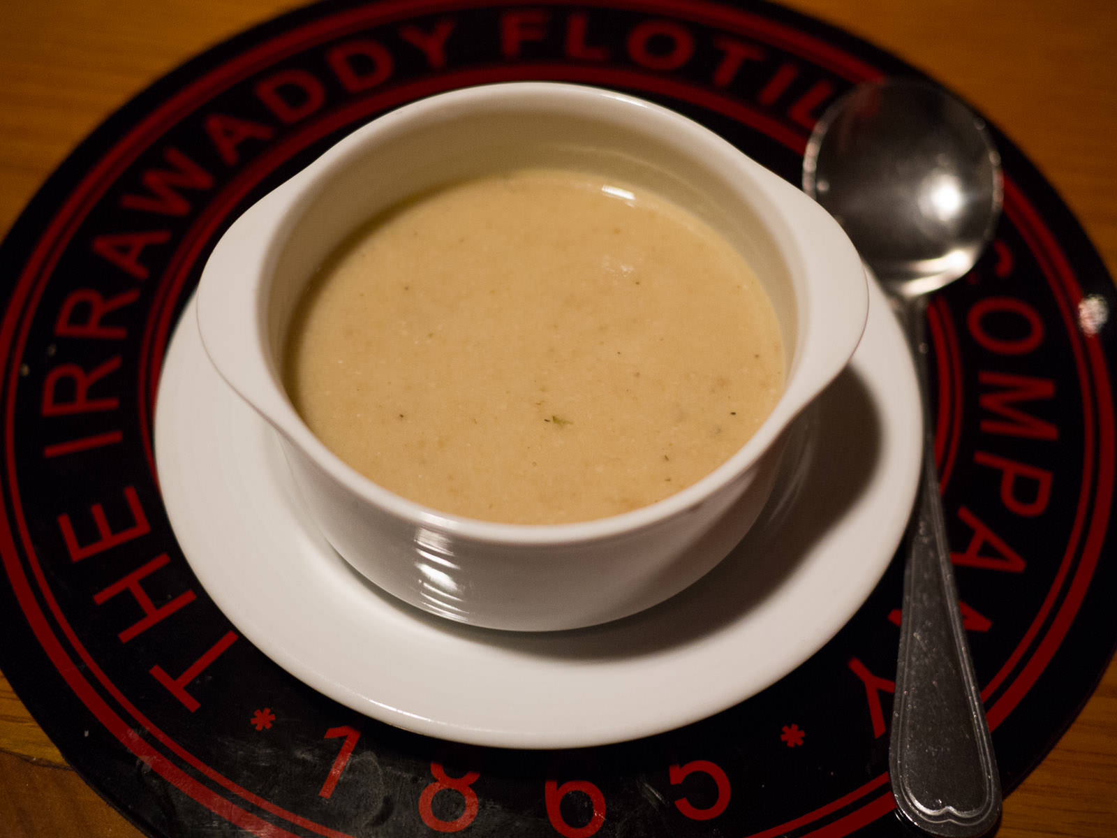 Cream of oyster and straw mushroom soup