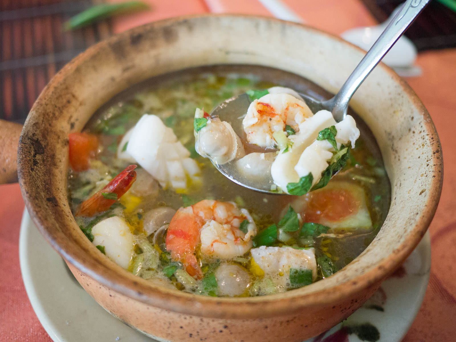 Seafood soup with lemongrass