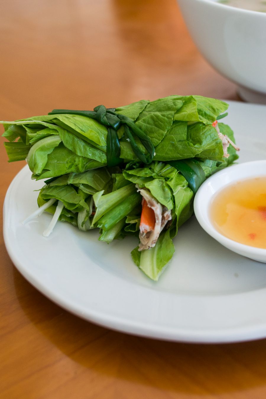 Goi Cuon U&I - prawn and pork with salad wrapped in green leaves (AU$6.50)