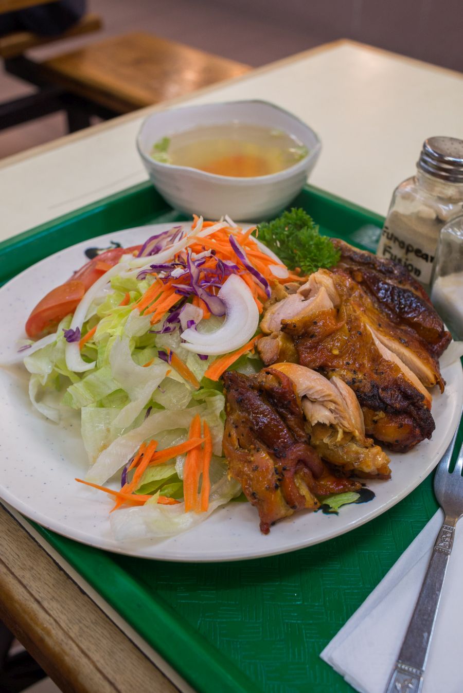 No.13: BBQ chicken and salad with dressing - from Chicks