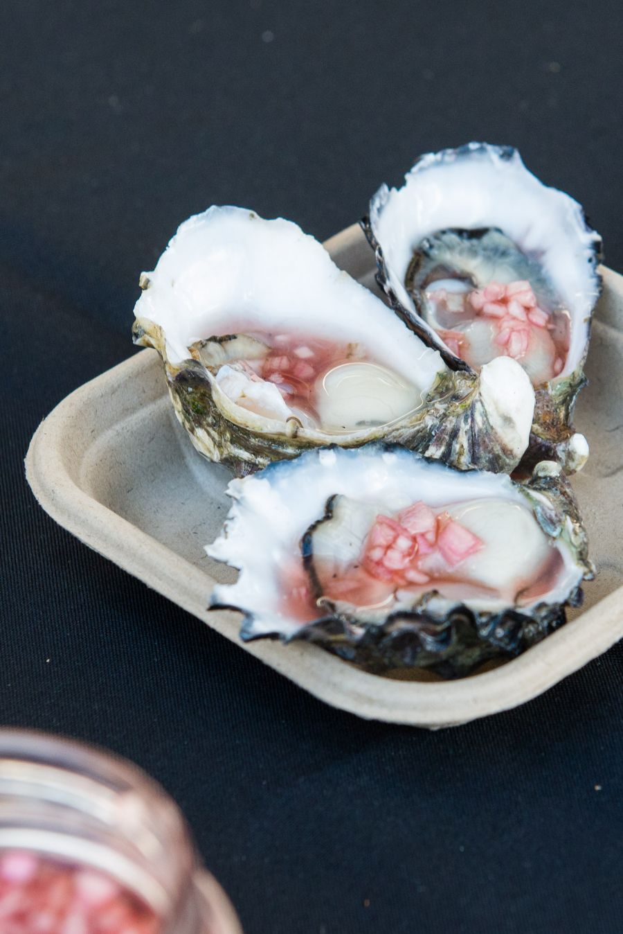 Three coffin bay oysters