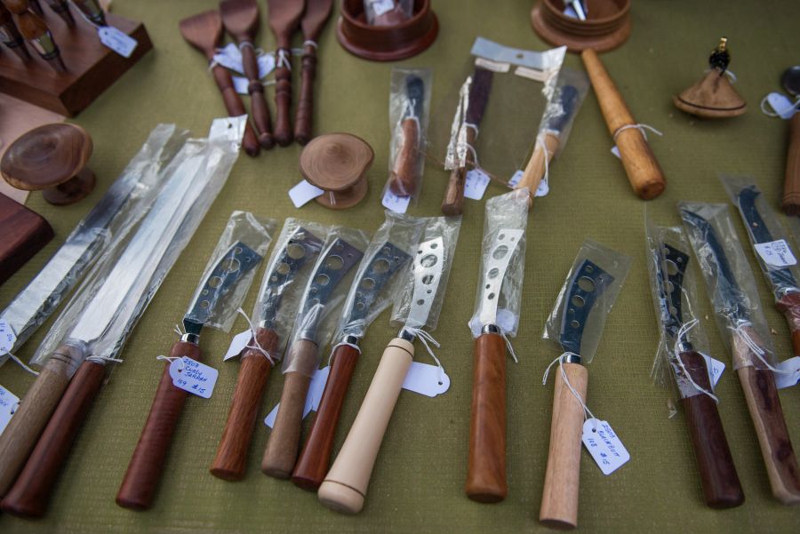 Utensils for sale by the Manjimup Woodturning Group
