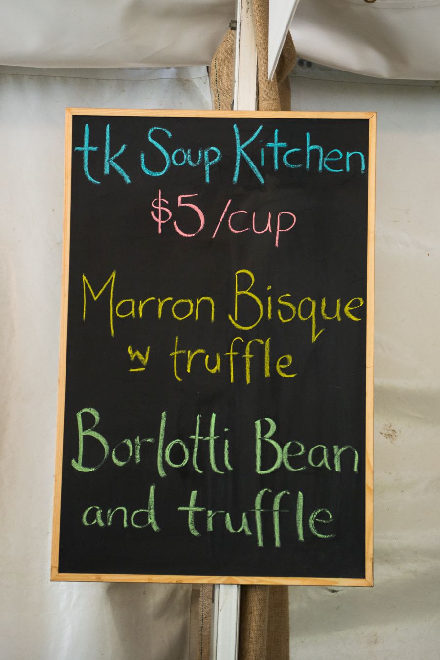 TK Soup Kitchen sign