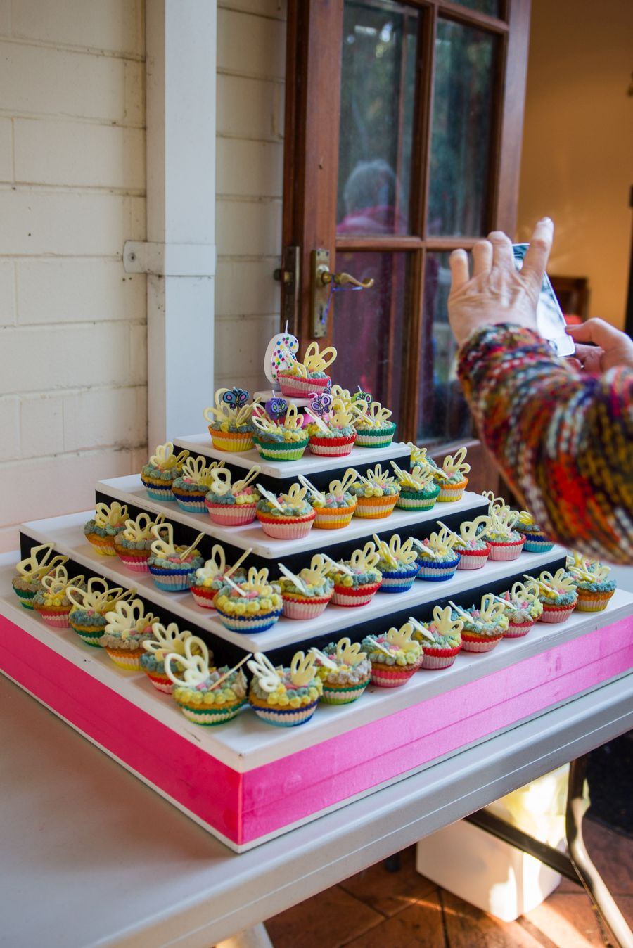 The rainbow butterfly birthday cupcakes