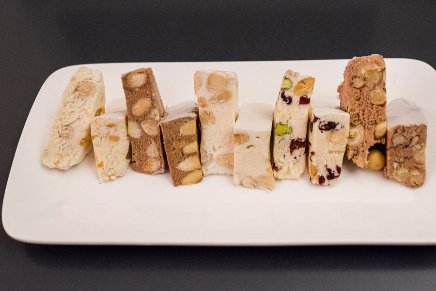 In our room was a nougat sampler which we happily munched through during our stay. Left to right: ginger and almond, coffee and almond, lemoncello and creme, cranberry and pistachio, chocolate and hazelnut