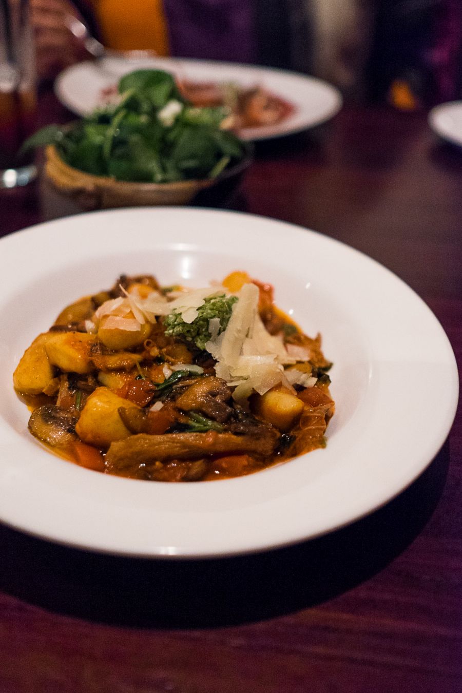 Gnocchi with Arkady lamb, mushrooms, tomato and chilli (AU$21/36)
