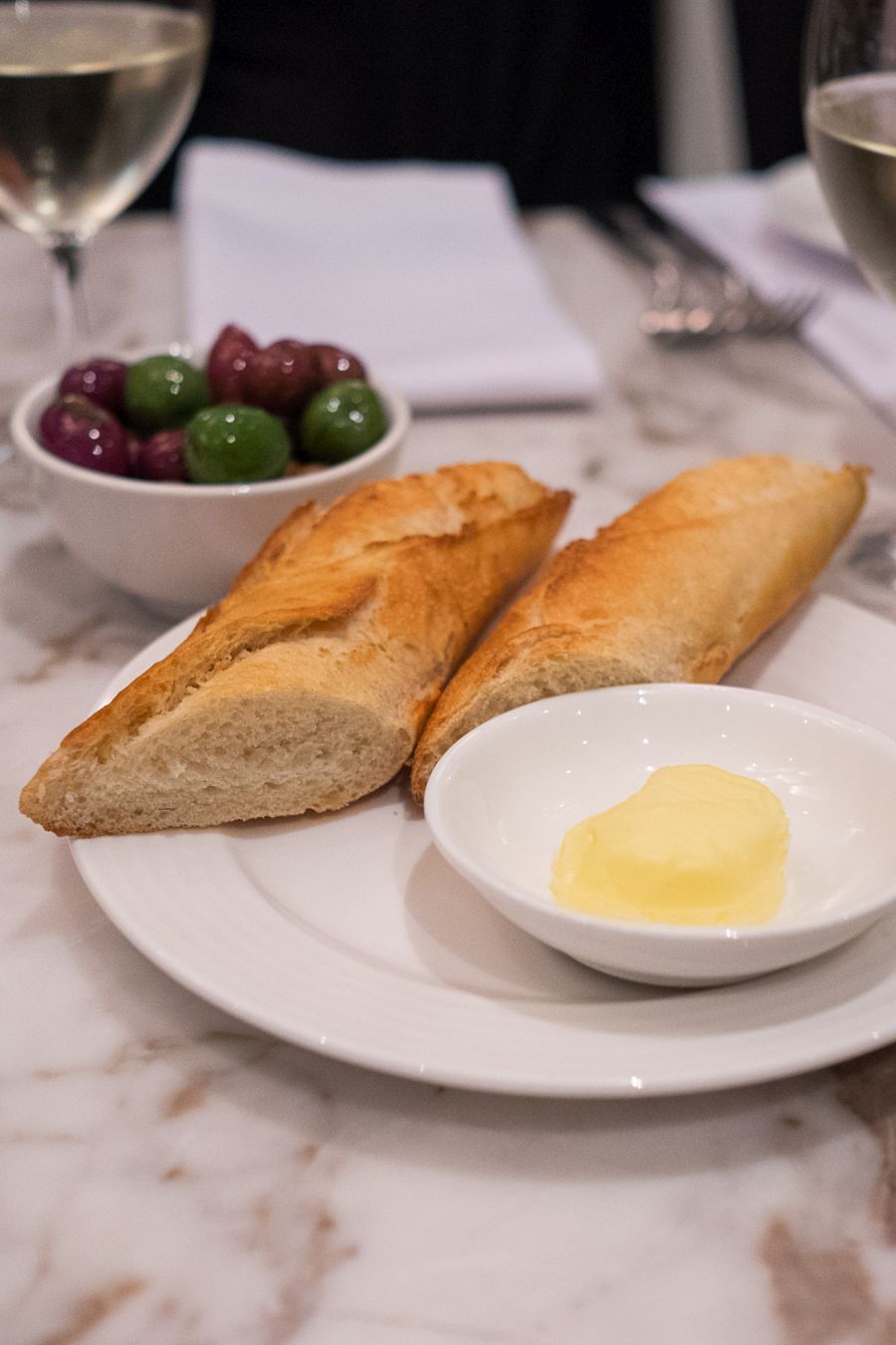 Baguette with French butter (AU$3.00 per person)