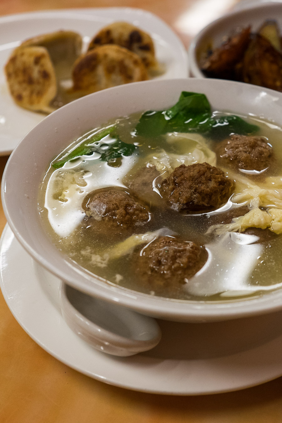 Spinach and meatball soup - as always!