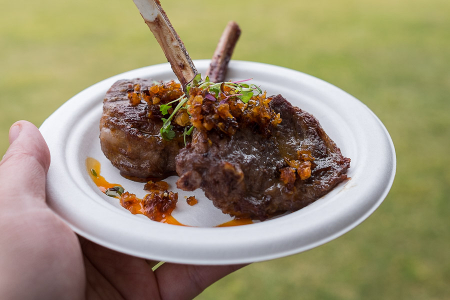 Silks: Szechuan Lamb Cutlet with chilli and cumin (12 crowns for two cutlets).