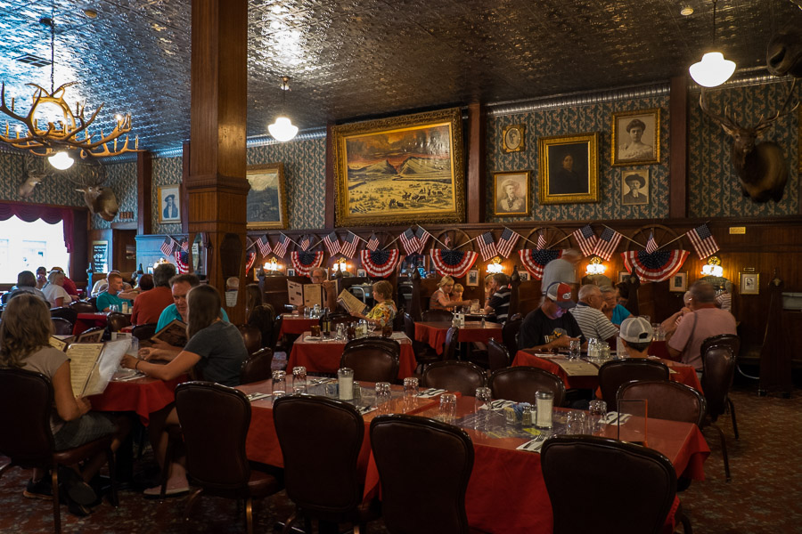 The Irma Hotel dining room.