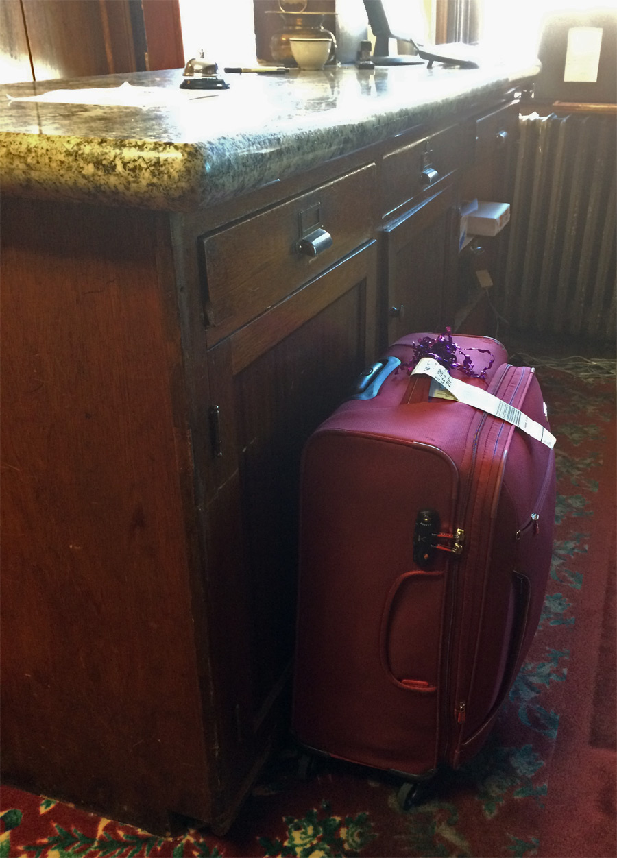 I was nervous leaving my suitcase behind the reception desk.