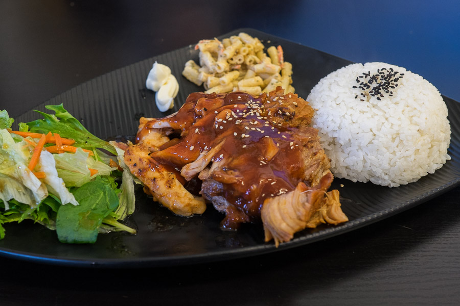 Huli Huli BBQ chicken and ribs combo ($17.90 plate)