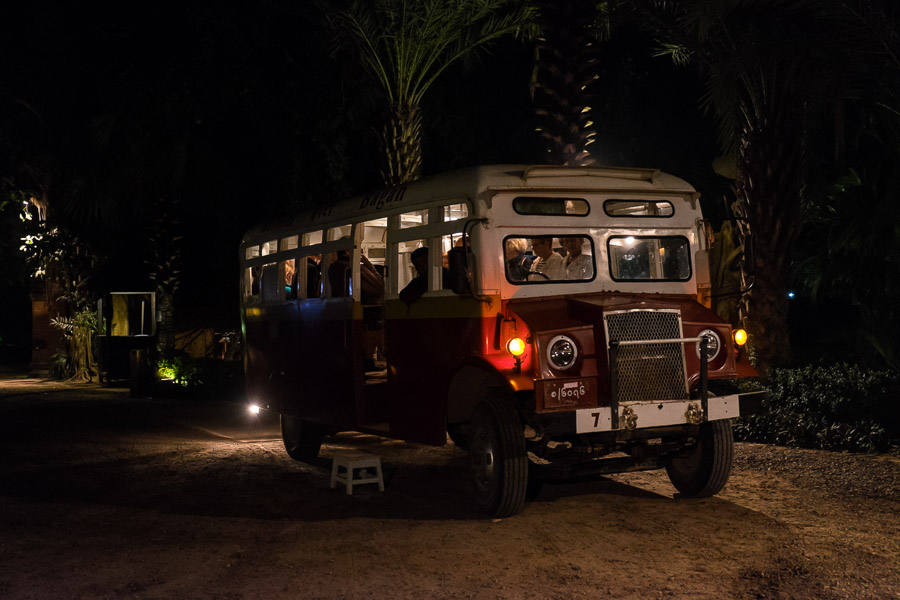 We were picked up in this vintage bus before sunrise.