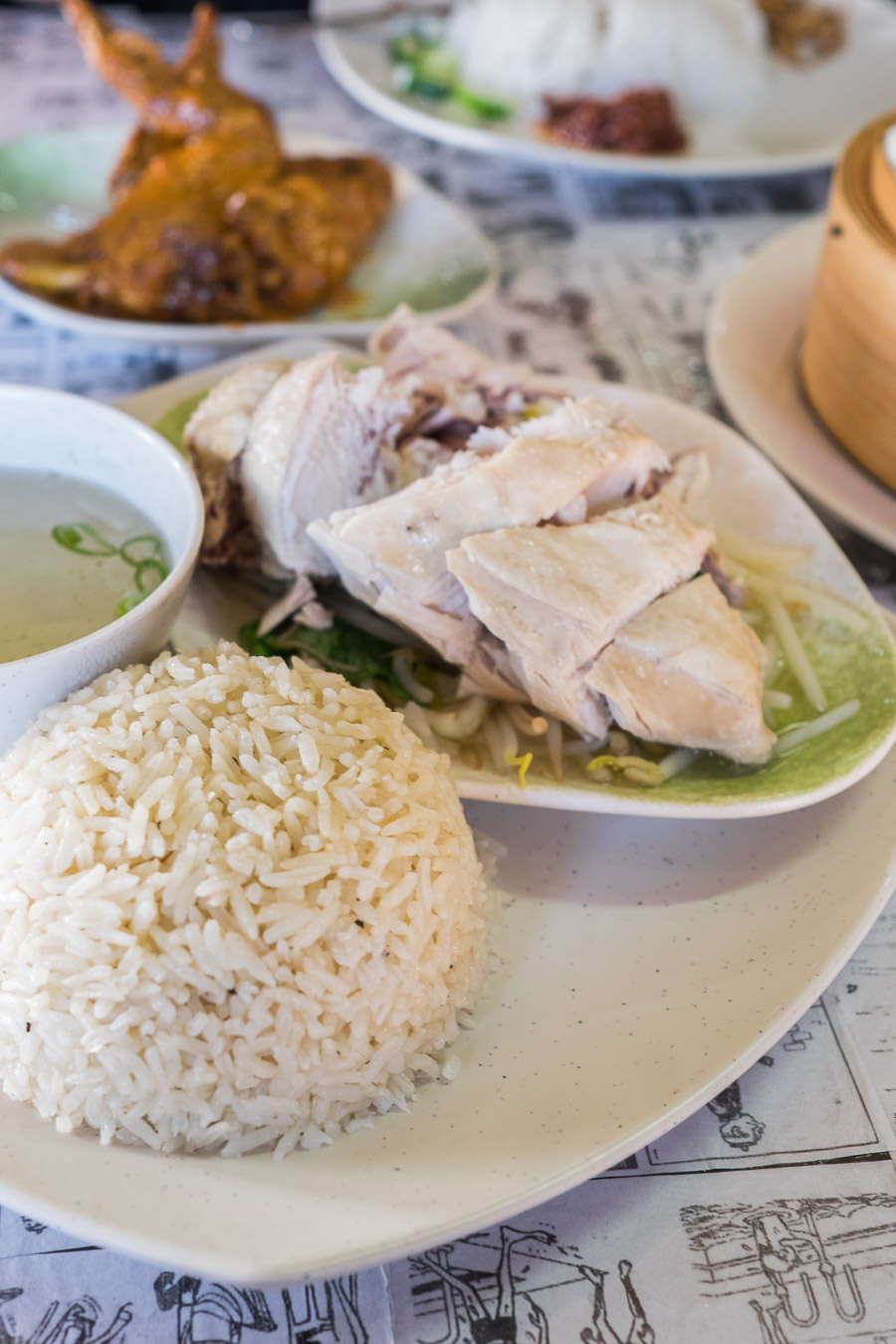 Hainanese chicken rice (AU$11.50)